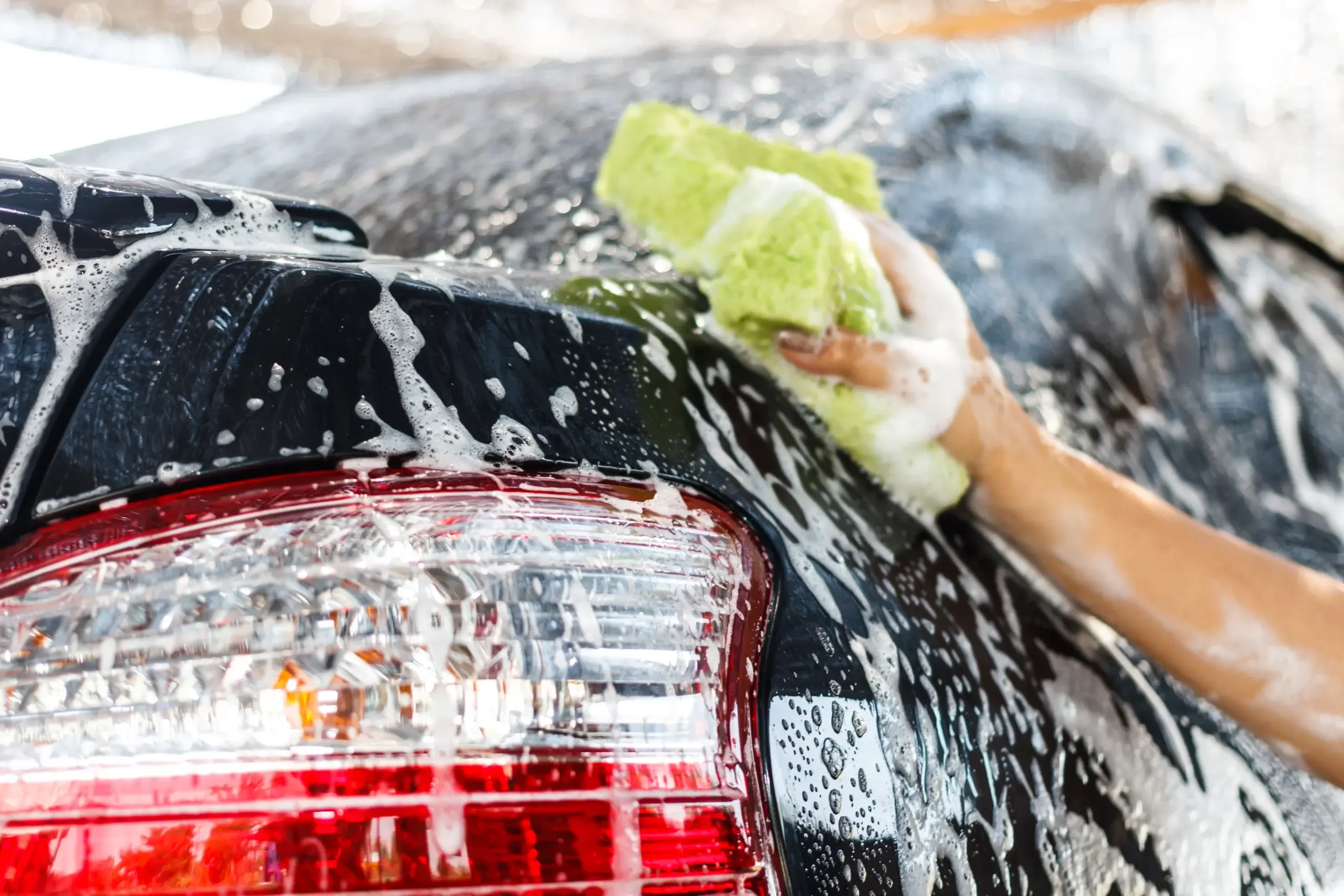 Car wash service bay interior detail